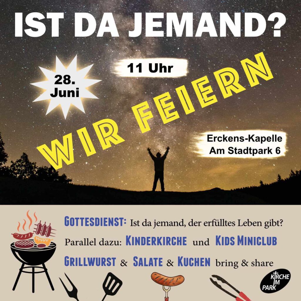 Ist da jemand? Wir feiern